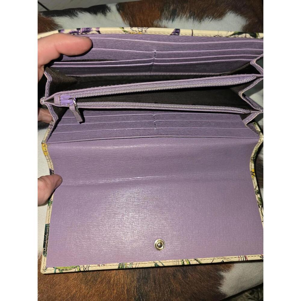 GUCCI Women's Long Wallet Nice Flora Leather White Used - Picture 6 of 10